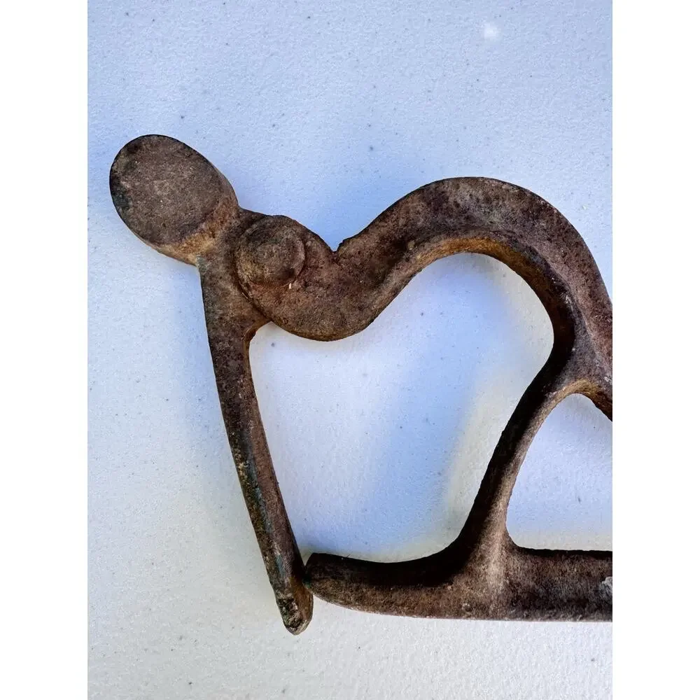 Vintage Cast Iron Ladder Safety Rung Lock for Wooden Extension Ladder